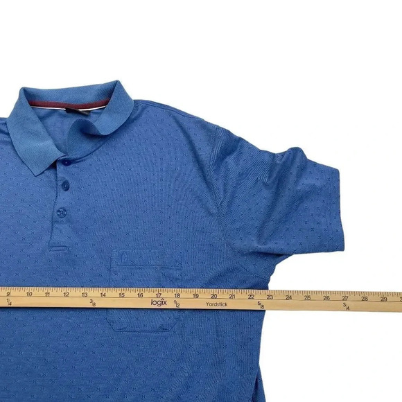 Ragman Polo Short Sleeve Blue Shirt - Picture 7 of 8